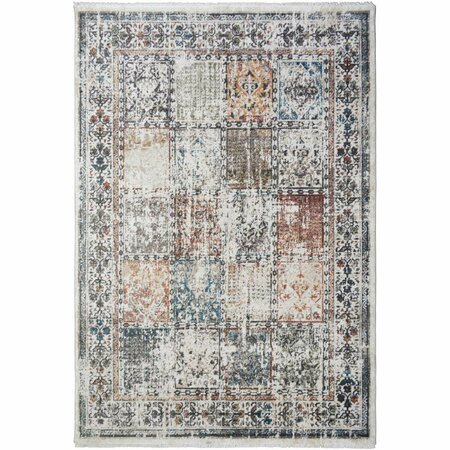 MAYBERRY RUG 2 ft. 1 in. x 3 ft. 3 in. Oxford Cresswell Multi Area Rug, Multi Color OX9396 2X3